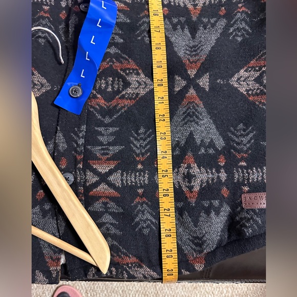 Jachs Men’s Multi Aztec Sherpa Lined Wool Blend Jacket Shacket New - Picture 12 of 15